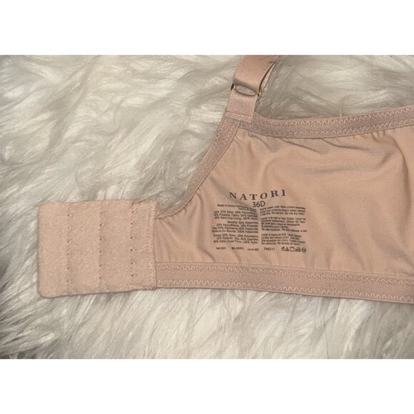 Natori 746211 Statement Floral Lace Sheer Full Figure Bra UW Womens 36D Pink New - Picture 6 of 6